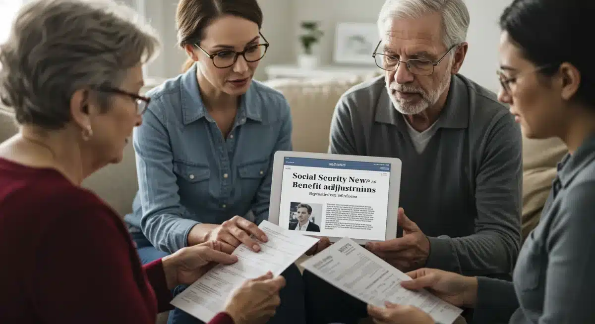 Family discussing future Social Security benefit adjustments