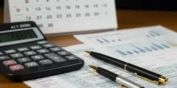 Tax forms and calculator with April 2026 calendar, symbolizing upcoming IRS tax changes.