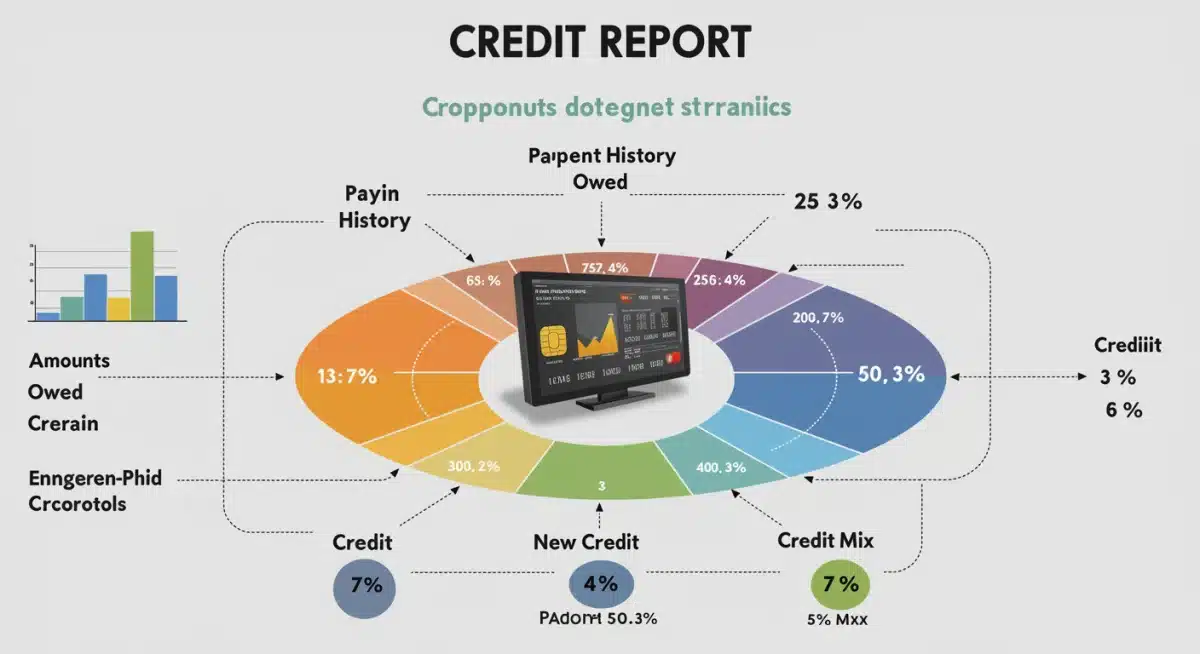 Infographic showing credit report components and their impact