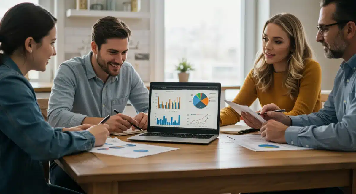 Family discussing college savings strategies and financial planning