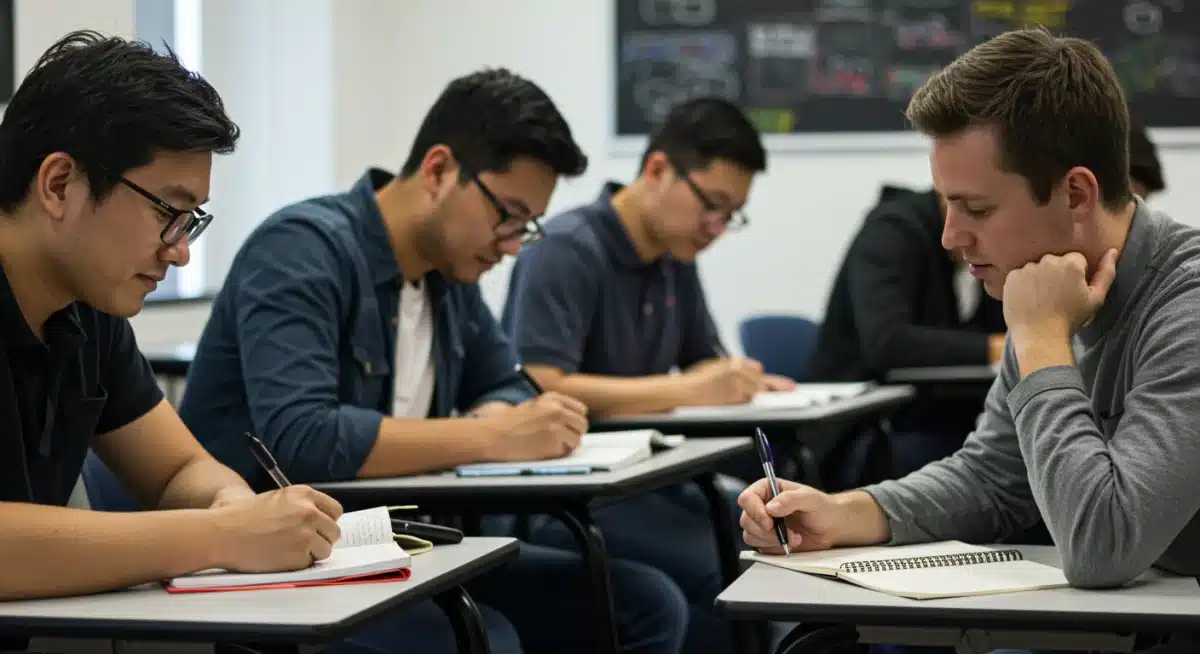 Students learning financial literacy in a workshop