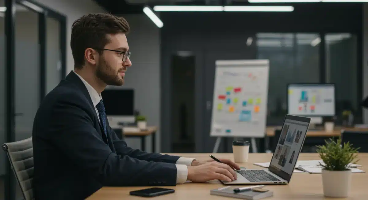 Young professional thriving in remote work